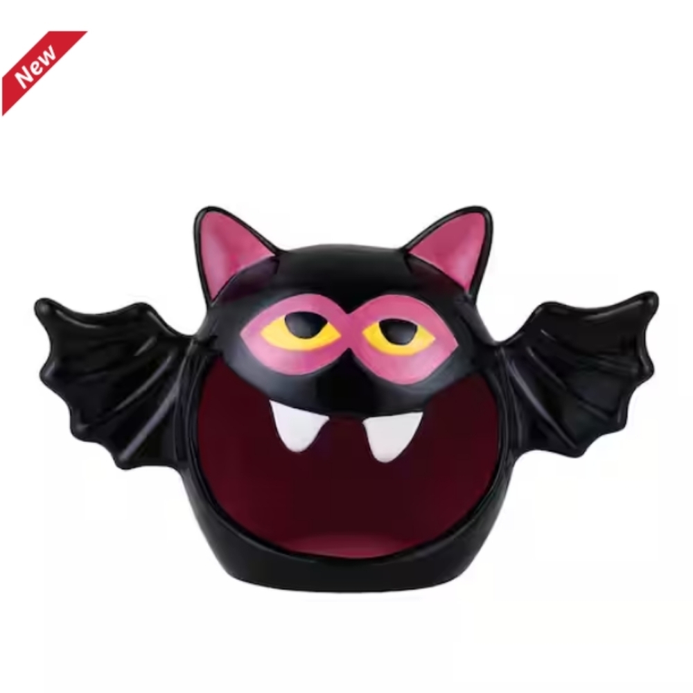 🆕 MR. HALLOWEEN 9" Motion Activated Ceramic Bat Candy Bowl
